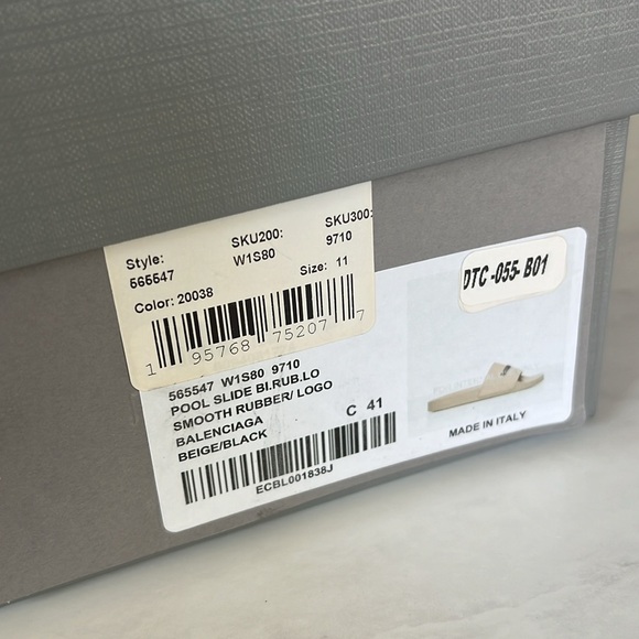 BALENCIAGA pool slide sandals, new, size 11 - Picture 2 of 3